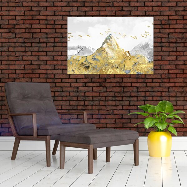 Tablou - Munte auriu (90x60 cm)