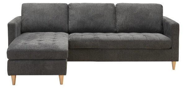 Canapea Firenze, Gri inchis, 151x83x219x80 cm