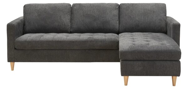 Canapea Firenze, Gri inchis, 151x83x219x80 cm