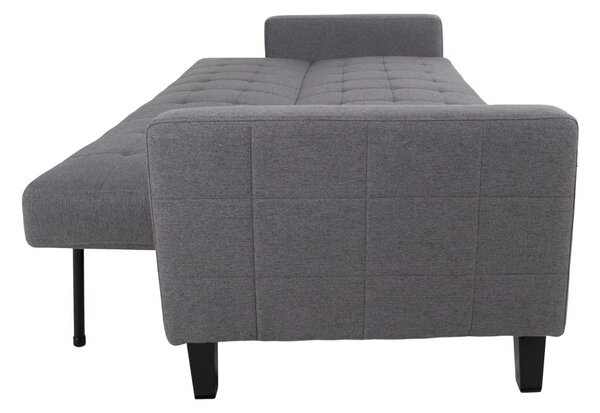 Canapea extensibila Milton, Gri inchis , 204x85x81 cm