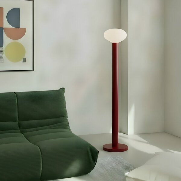 ALDEX Lampadar Flo, roșie, înălțime 138 cm, 1 bec, sticlă, Roșu, Camera de zi / sufragerie, Metal, Design