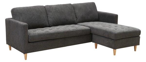 Canapea Firenze, Gri inchis, 151x83x219x80 cm