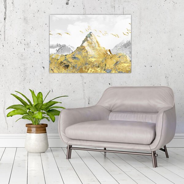 Tablou - Munte auriu (70x50 cm)