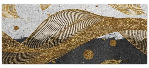 Tablou - Pene aurii (120x50 cm)