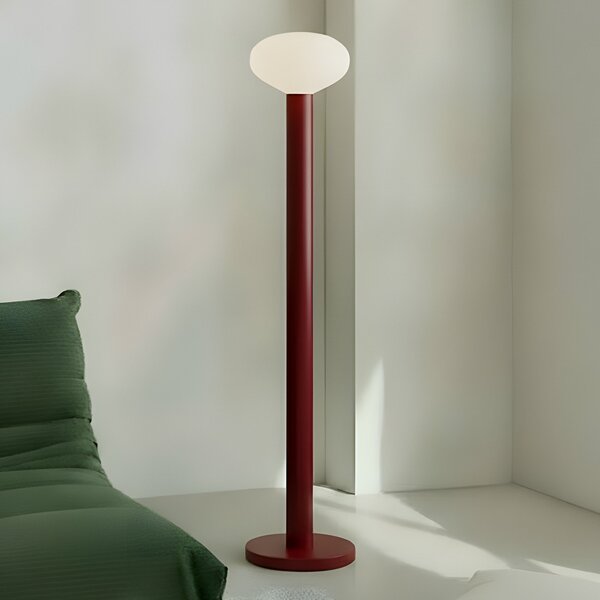 ALDEX Lampadar Flo, roșie, înălțime 138 cm, 1 bec, sticlă, Roșu, Camera de zi / sufragerie, Metal, Design