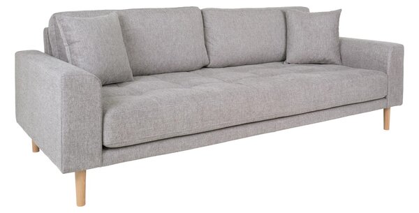 Canapea 3 locuri Lido, Gri deschis , 93x210x76 cm