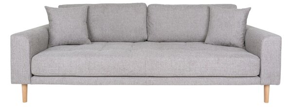 Canapea 3 locuri Lido, Gri deschis , 93x210x76 cm