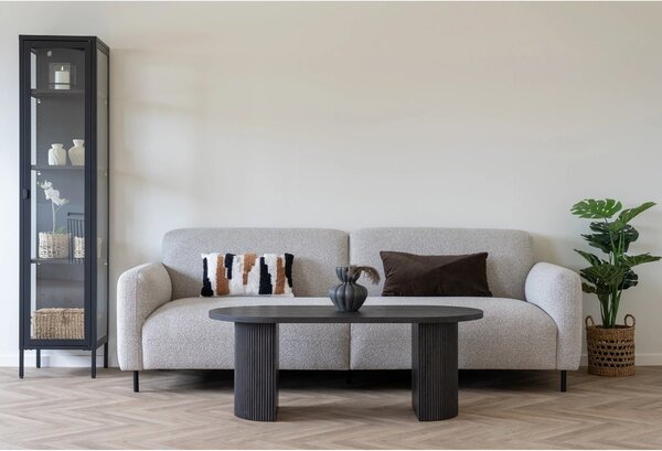 Canapea 3 locuri Salvador, Gri deschis , 93x228x80 cm