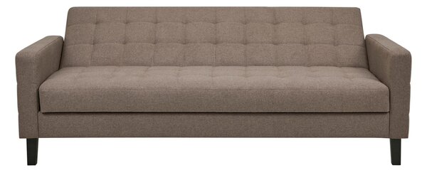 Canapea extensibila cu lada de depozitare Milton, Maro, 204x85x81 cm