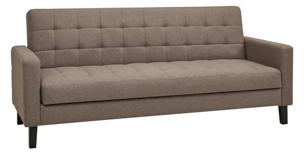 Canapea extensibila cu lada de depozitare Milton, Maro, 204x85x81 cm