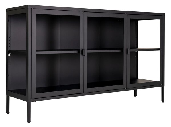 Bufet Brisbane, Negru, 40x140x85 cm