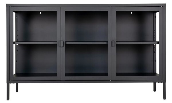 Bufet Brisbane, Negru, 40x140x85 cm