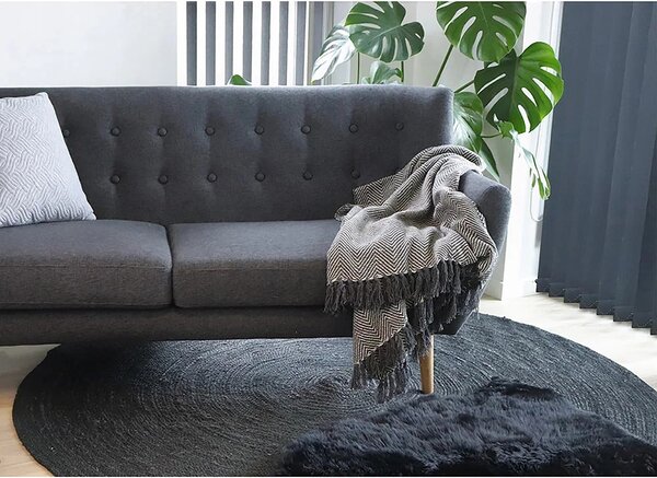 Blana decorativa de miel, Negru , 85x50x5 cm
