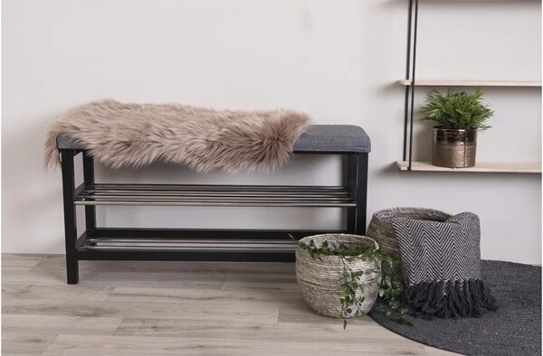 Blana artificiala decorativa de miel, Maro deschis, 85x50x6.5 cm