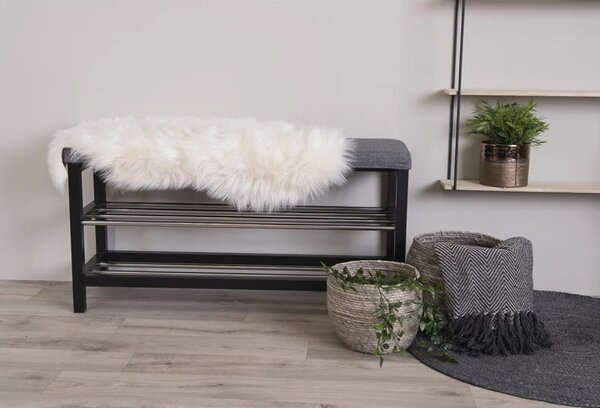 Blana artificiala decorativa de miel, Ivory, 85x50x6.5 cm