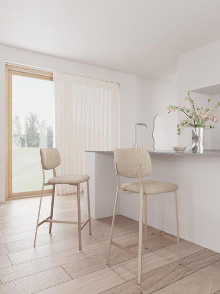 Scaun inalt Alison, Bej, 98x40x48 cm