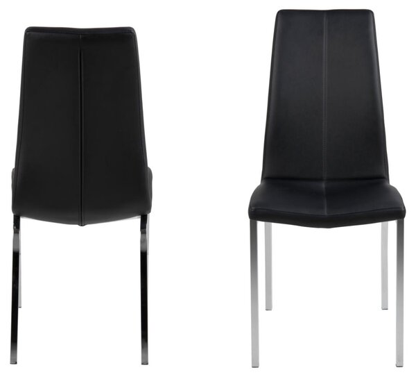 Scaun dining Asama V1, Negru, 95x43.5x57 cm