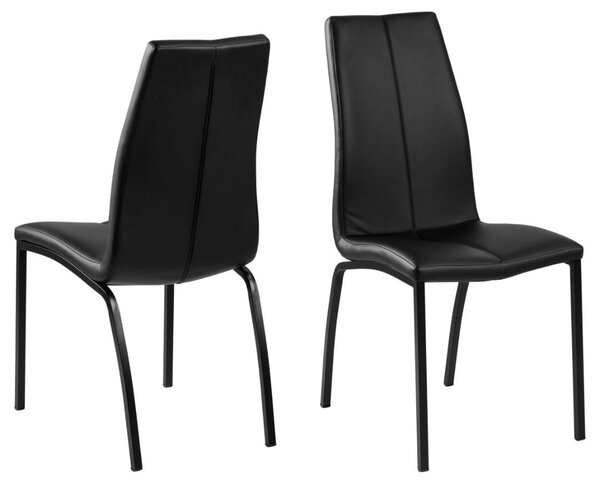 Scaun dining Asama, Negru, 95x43.5x57 cm