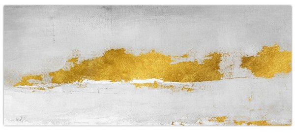 Tablou - Mișcări aurii și gri (120x50 cm)