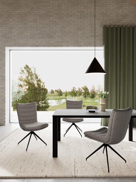 Scaun dining Grafton, Gri, 96.5x50.5x65 cm