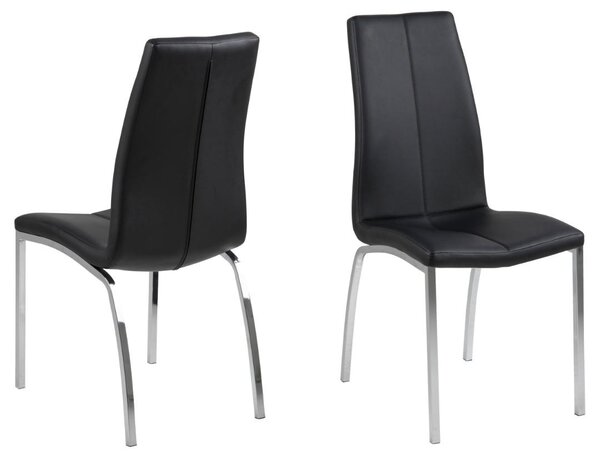 Scaun dining Asama V1, Negru, 95x43.5x57 cm
