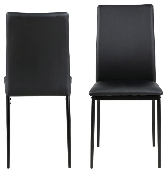Scaun dining Demina V1, Negru, 92x43.5x53 cm