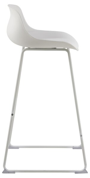 Scaun de bar Tina, Alb, 94x43x49 cm
