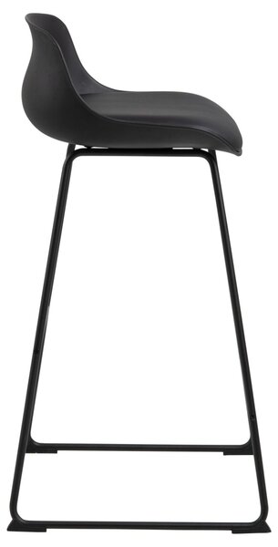 Scaun de bar Tina, Negru, 94x43x49 cm