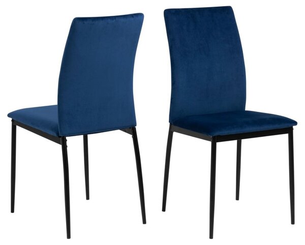 Scaun dining Demina, Albastru, 92x43.5x53 cm