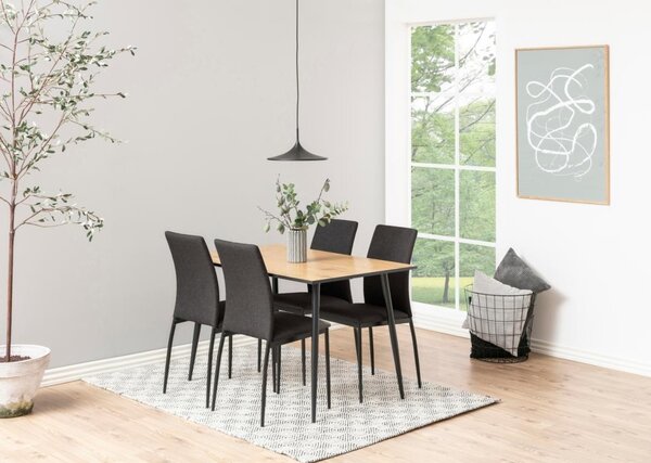 Scaun dining Demina V1, Gri, 92x43.5x53 cm