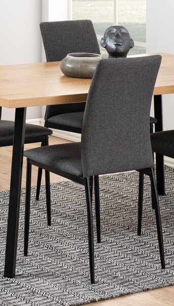 Scaun dining Demina V1, Gri, 92x43.5x53 cm