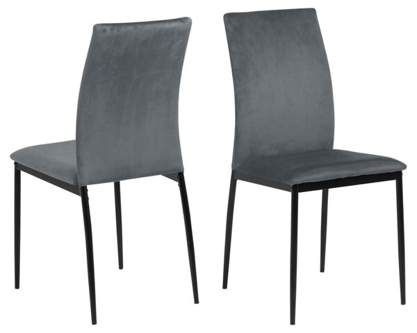 Scaun dining Demina V2, Gri, 92x43.5x53 cm
