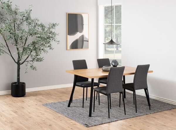 Scaun dining Demina V1, Gri, 92x43.5x53 cm