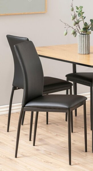Scaun dining Demina V1, Negru, 92x43.5x53 cm