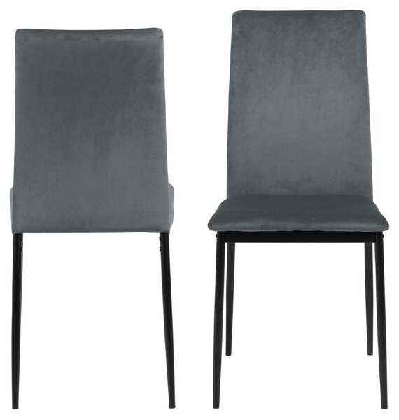 Scaun dining Demina V2, Gri, 92x43.5x53 cm