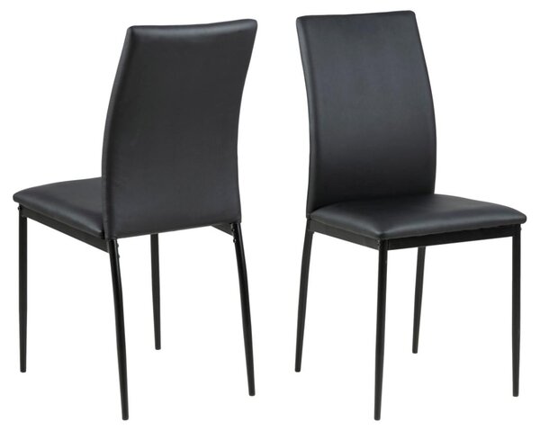 Scaun dining Demina V1, Negru, 92x43.5x53 cm