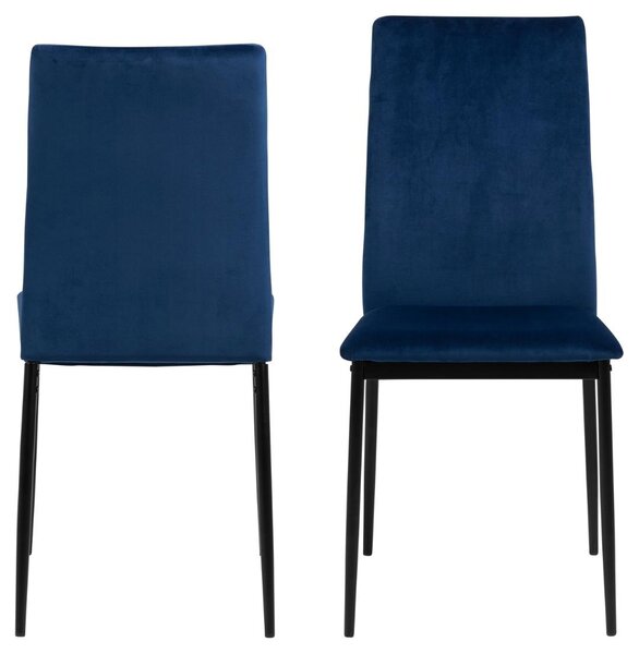 Scaun dining Demina, Albastru, 92x43.5x53 cm