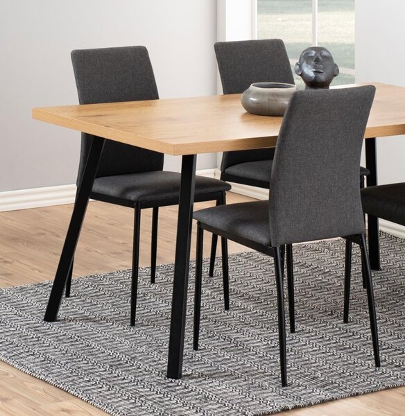 Scaun dining Demina V1, Gri, 92x43.5x53 cm