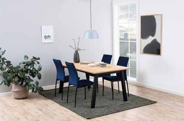 Scaun dining Demina, Albastru, 92x43.5x53 cm