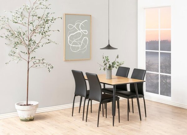 Scaun dining Demina V1, Negru, 92x43.5x53 cm