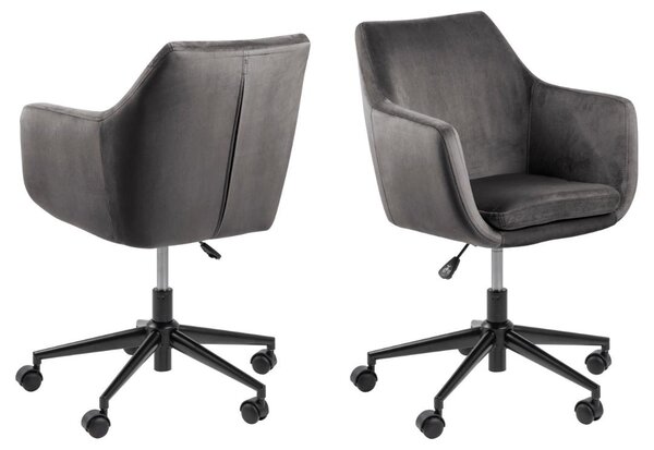 Scaun de birou Nora, Gri, 91x58x58 cm