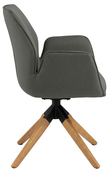 Scaun dining Aura, Gri, 91x60.5x58.5 cm