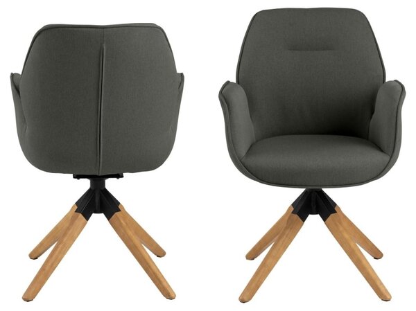 Scaun dining Aura, Gri, 91x60.5x58.5 cm