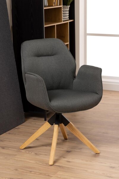 Scaun dining Aura, Gri, 91x60.5x58.5 cm