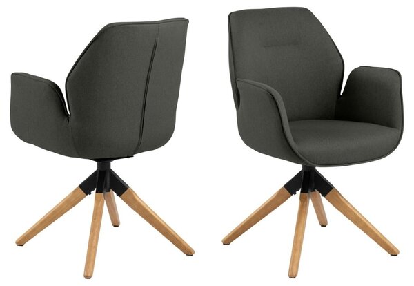 Scaun dining Aura, Gri, 91x60.5x58.5 cm
