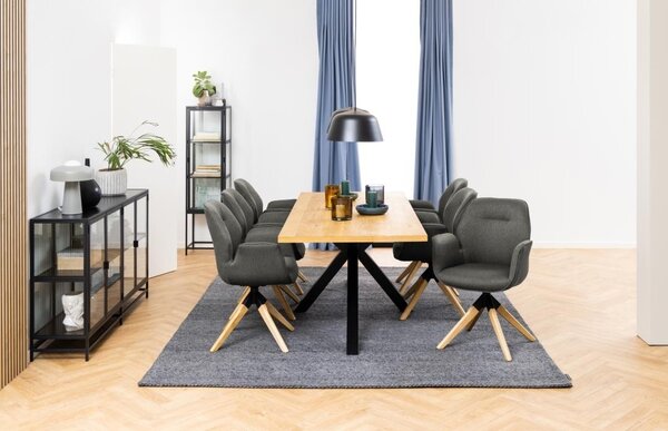 Scaun dining Aura, Gri, 91x60.5x58.5 cm