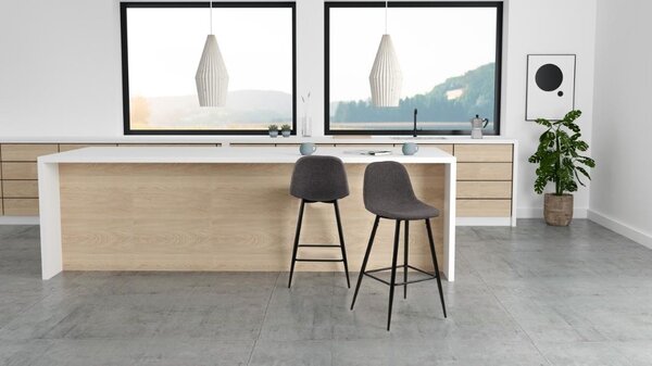 Scaun inalt Wilma, Gri, 91x43.5x48.5 cm