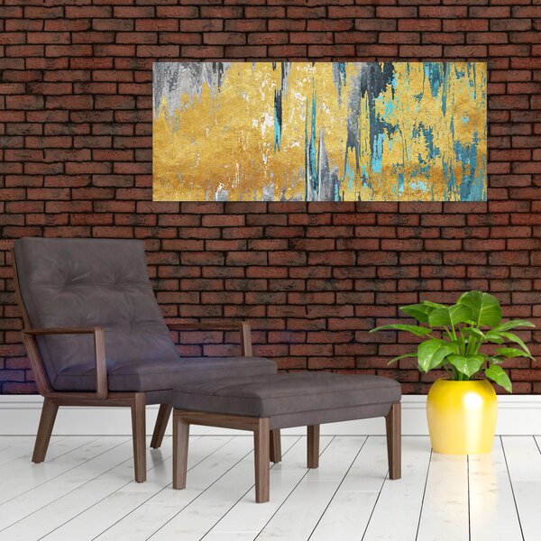 Tablou - Design auriu (120x50 cm)
