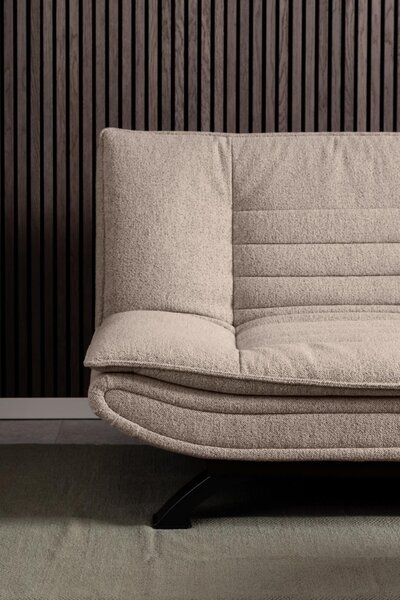 Canapea extensibila Faith V1, Bej, 91x194x98 cm