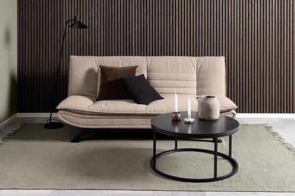 Canapea extensibila Faith V1, Bej, 91x194x98 cm